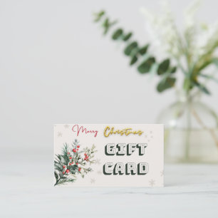 Cartão De Visita Cartão-presente $100 natal