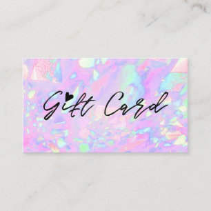 Cartão De Visita cartão-presente inspirado em opal rosa