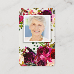 Cartão De Visita Cartas de Oração  Bordo Floral