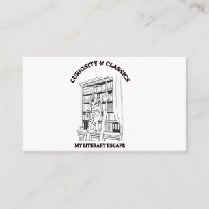 Cartão De Visita Cartaz de Arte Estética de Bibliotecária Gata