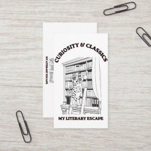 Cartão De Visita Cartaz de Arte Estética de Bibliotecária Gata