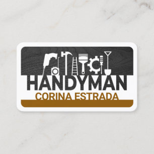Cartão De Visita Cartazes de Ferramentas de Manuseio de Madeira