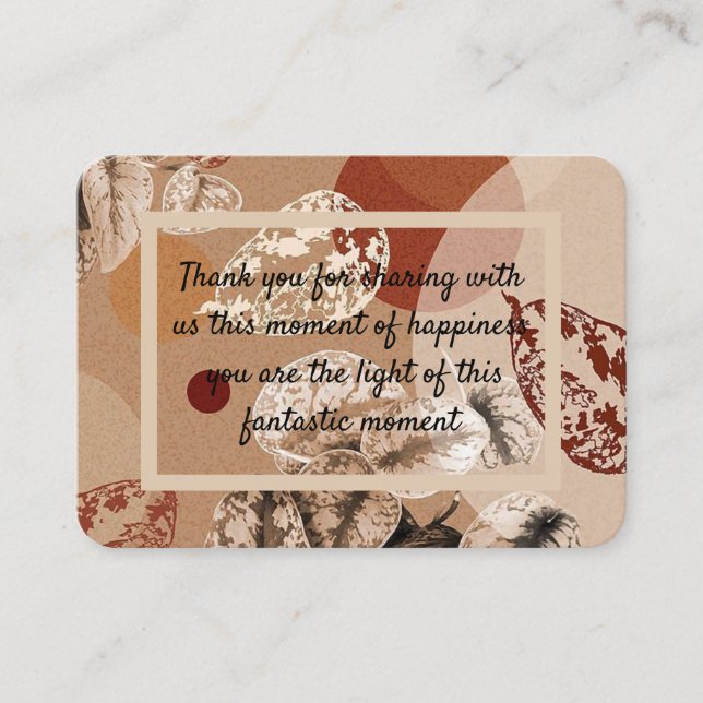 Cartão De Visita carte de remerciment (Frente)