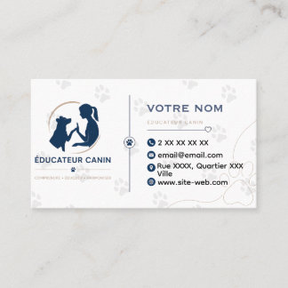 Cartão De Visita Carte de visite éducateur canin personnalisable