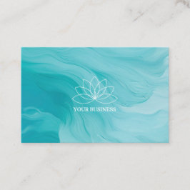 Cartão De Visita Carte de visite élégante turquoise pour thérapeute