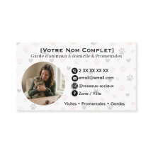 Carte de visite personnalisable garde d’animaux