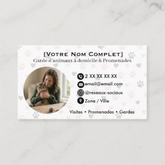 Cartão De Visita Carte de visite personnalisable garde d’animaux