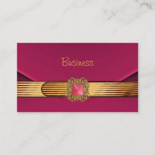 Cartão De Visita Cartera de Negócios Rosa Veludo Dourado Bolsa de E