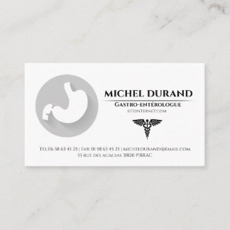 Cartão De Visita Cartes de visite Médicales Gastro-entérologue