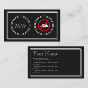 Cartão De Visita "Cartões de visitas do controlo de pragas do filme