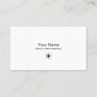 Cartão De Visita "Cartões de visitas do mágico conhecido do caos"
