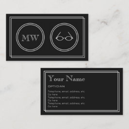 Cartão De Visita "Cartões de visitas do óptico do filme silencioso"