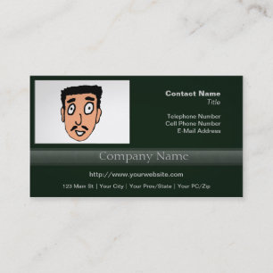 Cartão De Visita Cartoon Bad Pick Line Slimy Mustache Cara