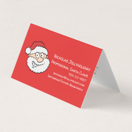 Cartão De Visita Cartoon Informal do Papai Noel Profissional