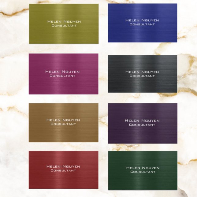 Cartão De Visita Carvalho Bronze Brutado Metálico Metálico Sem Manc (Criador carregado)