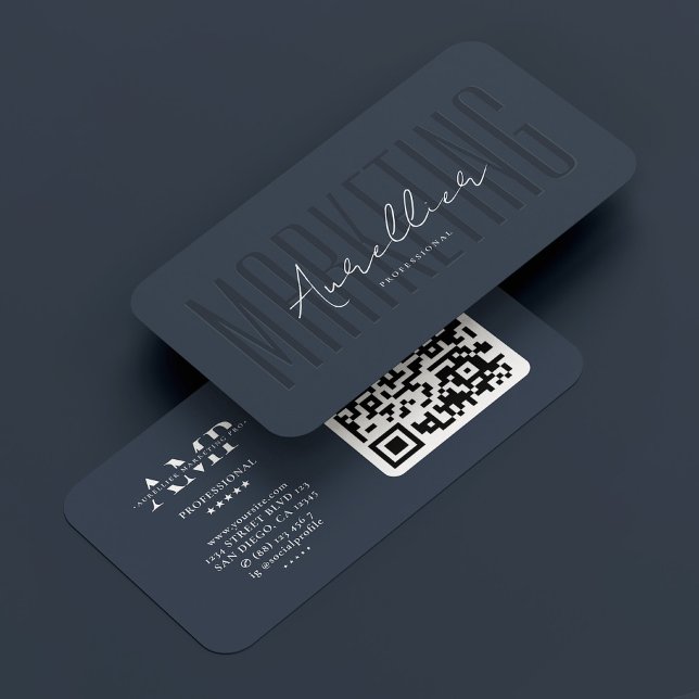 Cartão De Visita Carvão mínimo profissional de Marketing moderno (Professional Minimal Marketing Charcoal Modern Business Card
)