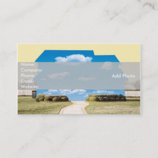 Cartão De Visita Casa Aberta de Nuvens Azuis