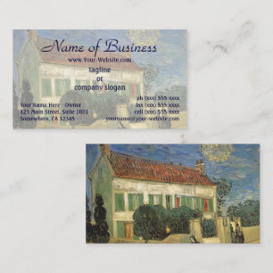 Cartão De Visita Casa Branca à Noite por Vincent van Gogh
