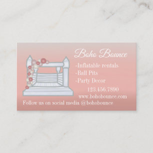 Cartão De Visita Casa Branca Inflável Aluguel do Partido