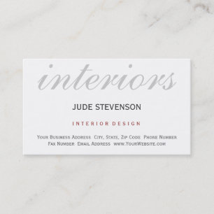 Cartão De Visita Casa branca lisa moderna da casa do designer de