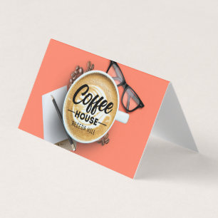 Cartão De Visita Casa de Café Personalizada