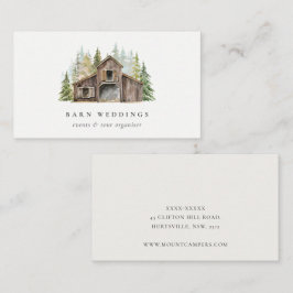 Cartão De Visita Casa de Feriado Rustic Pine Forest Barnyard