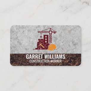 Cartão De Visita Casa e Martelo Logo Site do Construtor
