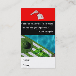 Cartão De Visita Casa Moderna com Imóveis Piscinas