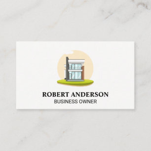 Cartão De Visita Casa Moderna  Logotipo imobiliário