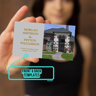 Cartão De Visita Casais chamando a placa com foto do Cheio