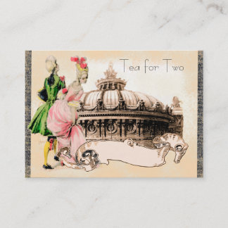 Cartão De Visita Casal do século XVIII com a Ópera de Paris