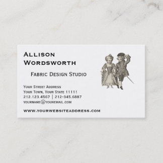 Cartão De Visita Casal romântico de Marie Antoinette Louis XVI