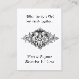 Cartão De Visita Casamento Católico Favor Santa Família Santa Sagra