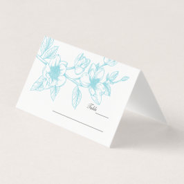 Cartão De Visita Casamento de Flores da Turquesa Magnolia