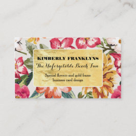 Cartão De Visita casamento floral do destino da praia tropical