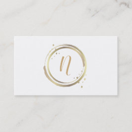 Cartão De Visita Casamento Minimalista Moderno Glamouroso Dourado e