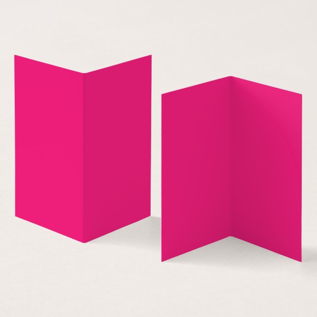 Cartão De Visita Casamento Rosa Quente | Convidar Cor Sólida Negrit (Interior e exterior)