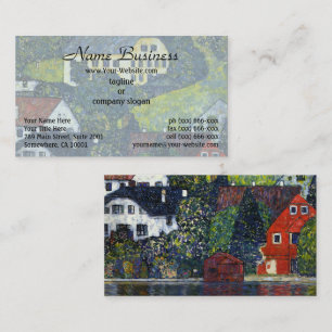 Cartão De Visita Casas Antigas de Gustav Klimt Unterach Attersee Ar