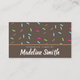 Cartão De Visita Cascas de chocolate misturam decorador de bolos