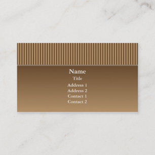 Cartão De Visita Castanho Elegante com Stripes