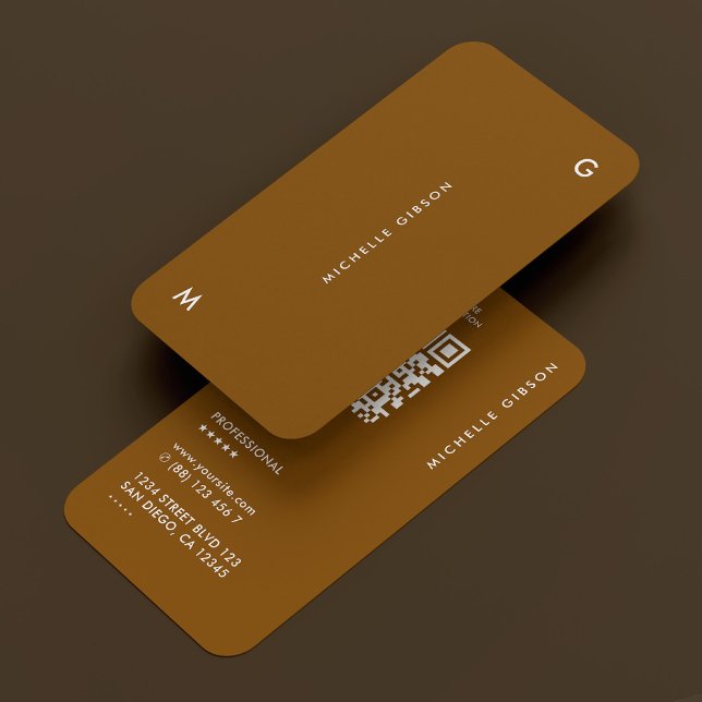 Cartão De Visita Castanho Moderno Profissional Simples (Simple Professional Modern Brown Business Card
)
