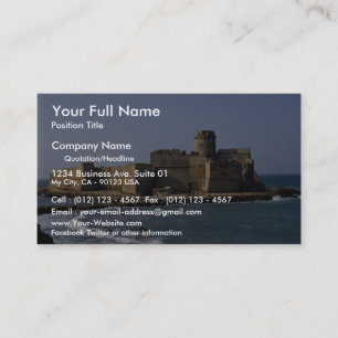 Cartão De Visita Castelo de Aragonese, Calabria, Italia