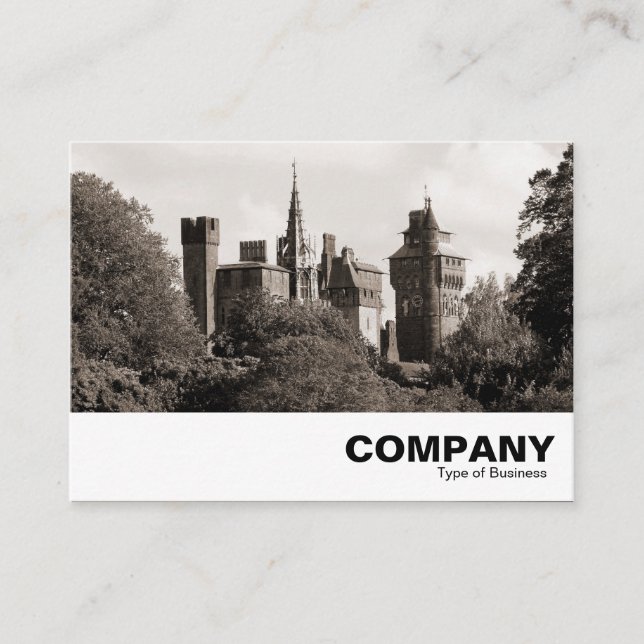 Cartão De Visita Castelo de Cardiff II - Sepia (Frente)