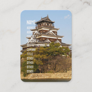 Cartão De Visita Castelo de Hiroshima 広 島 城, Hiroshima, Japã
