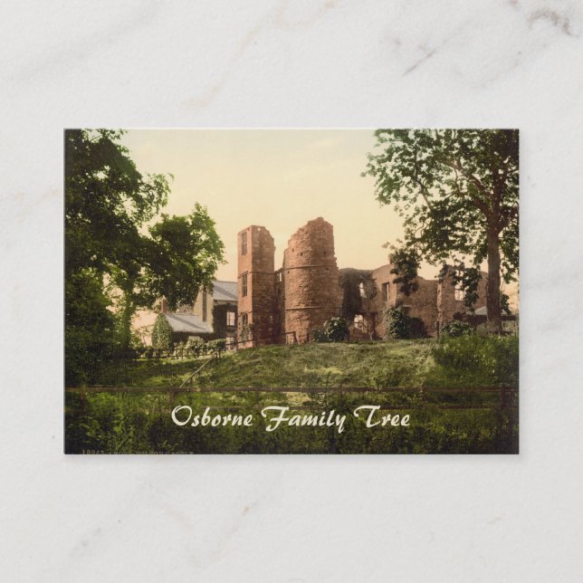 Cartão De Visita Castelo de Wilton, Ross-em-Wye, Herefordshire, (Frente)