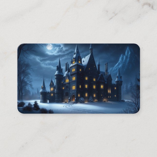 Cartão De Visita Castelo do Hollow Cold Night Bookmark (Frente)