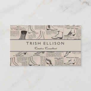 Cartão De Visita Catálogo de Calçados para senhoras da Vintage - Mo