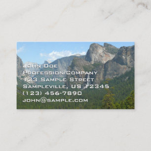Cartão De Visita Cataratas Bridalveil e Half Dome em Yosemite