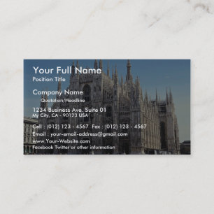 Cartão De Visita Catedral de Milão, Italia