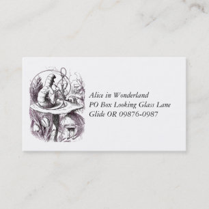 Cartão De Visita Caterillar Smoking Hookah e Alice